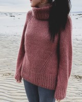 Пуловер из мохера спицами