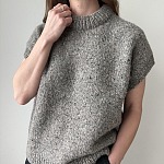 Женский жилет спицами из толстой пряжи