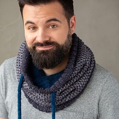 Двухслойный снуд спицами